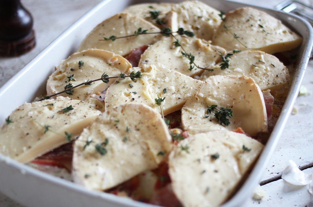 bacon tartiflette recipe food photography rutland british charcuterie free range 